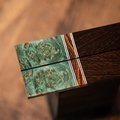 Maple Burl, Zebra wood, and Wenge Combination Knife Scales - Segmented - s-168