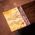 Spalted Tamarind, Maple Burl, and Wenge Combination Knife Scales - s-228