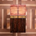 Curly Maple Burl, Amboyna Burl, and Wenge Knife Scales - s-177
