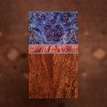 Maple Burl and African Mahogany Combination Knife Scales - Segmented - s-247