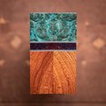 Maple Burl, Spalted Guava, and African Mahogany Combination Knife Scales - s-263