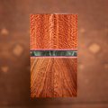 Quarter Sawn Sycamore, Buckeye Burl, Purple Heart, and African Mahogany Knife Scales - s-268