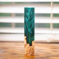 Maple Burl Live Edge and Swirl Resin Pen Blank - Stabilized - pen-35