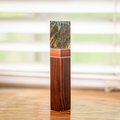 Pen Blank - Mimba Burl, Red Grandis, and Bolivian Rosewood - Stabilized - pen-39