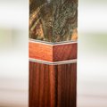 Pen Blank - Mimba Burl, Red Grandis, and Bolivian Rosewood - Stabilized - pen-39