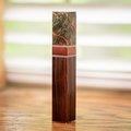 Pen Blank - Mimba Burl, Red Grandis, and Bolivian Rosewood - Stabilized - pen-40