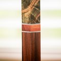 Pen Blank - Mimba Burl, Red Grandis, and Bolivian Rosewood - Stabilized - pen-40