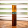 Cheese Burl, Maple Burl, and Bolivian Rosewood Pen Turning Blank - pen-41