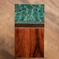 Maple Burl, Black Palm, and Bolivian Rosewood Combination Knife Scales - s-281