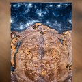 Maple Burl and Resin Knife Scales - Stabilized - Book Matched - burl-72