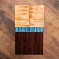 Quilted Maple, Curly Maple, and Wenge Combination Knife Scales - s-304