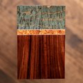 Curly Maple, Amboyna Burl, and Bolivian Rosewood Combination Knife Scales - s-306