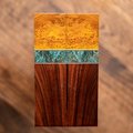 Cheese Burl, Maple Burl, and Bolivian Rosewood Combination Knife Scales - s-310