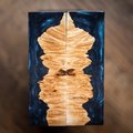 Maple Burl and Resin Knife Scales - Book Matched - Stabilized - burl-63