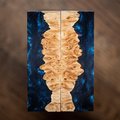 Maple Burl and Resin Knife Scales - Book Matched - Stabilized - burl-66