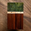 Cheese Burl, Maple Burl, and Bolivian Rosewood Combination Knife Scales - s-313