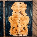 TWO PACK Maple Burl and Resin Knife Scales - Stabilized - burl-69