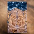 Maple Burl and Resin Knife Scales - Stabilized - Book Matched - burl-72