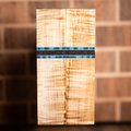 Curly Maple and Black Palm Combination Segmented Knife Scales - s-332