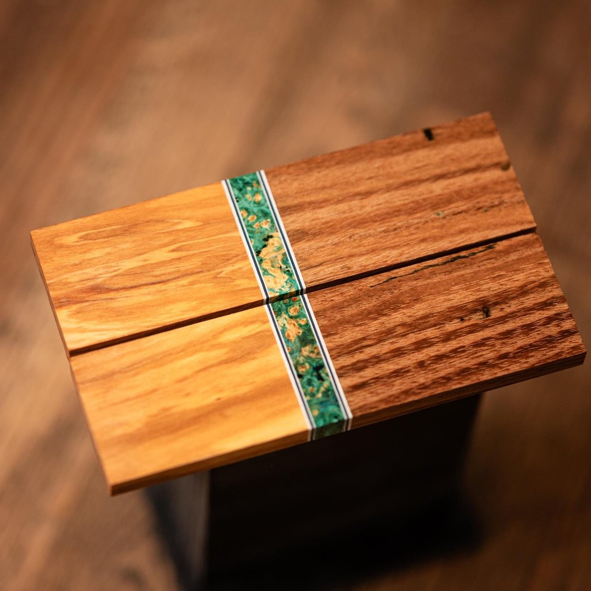 Olive Wood, Amboyna Burl, and Black Locust Combination Knife Scales - s-158