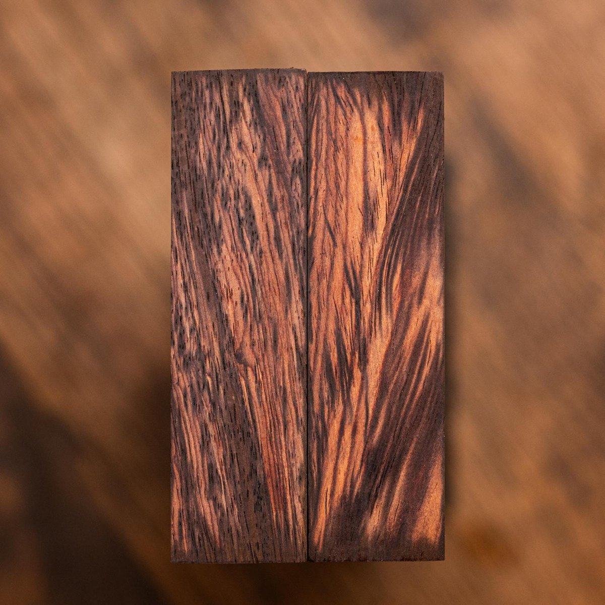 Indian Rosewood Knife Scales - Stabilized and Flattened ex-36