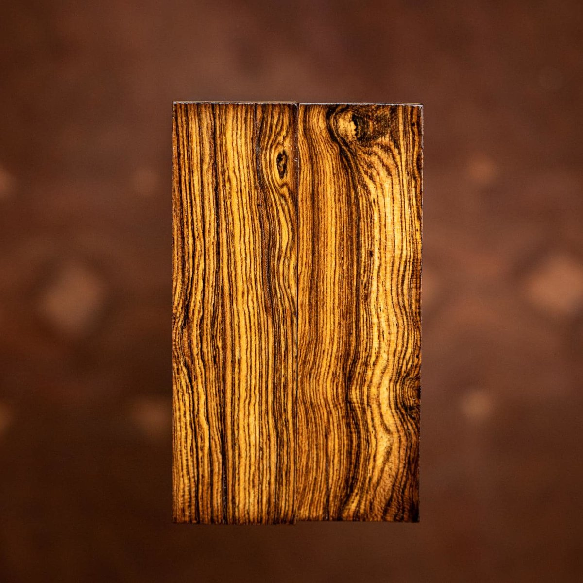 Bocote Knife Scales - Exotic - Stabilized and Flattened - ex-42