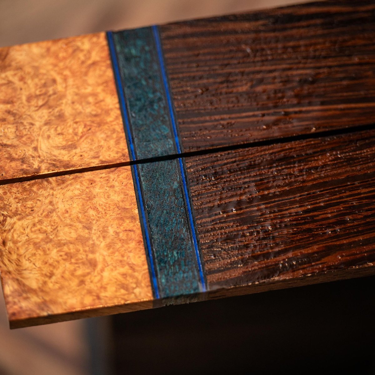 TWO PACK Knife Scales - Amboyna Burl and Maple Burl - Combination Scales - vp-57