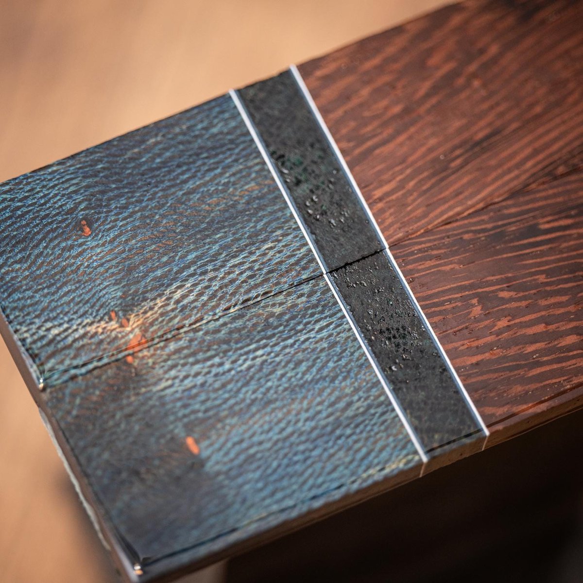 Quarter Sawn Sycamore, Spalted Guava, and Wenge Combination Knife Scales - s-303