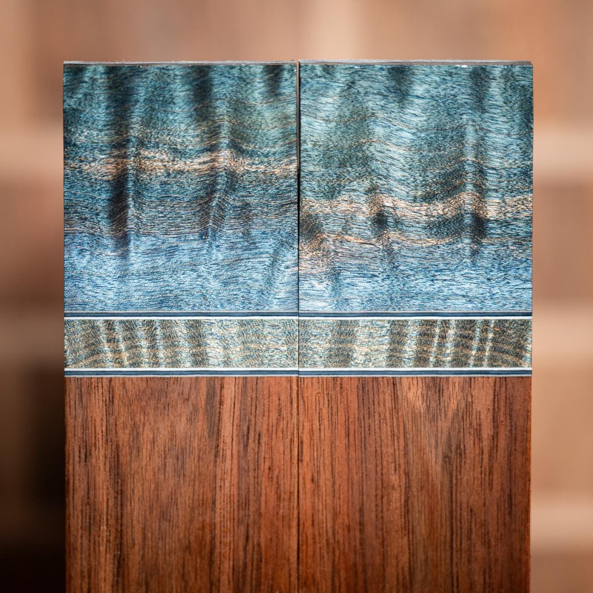 Curly Maple and Walnut Combination Knife Scales - s-321