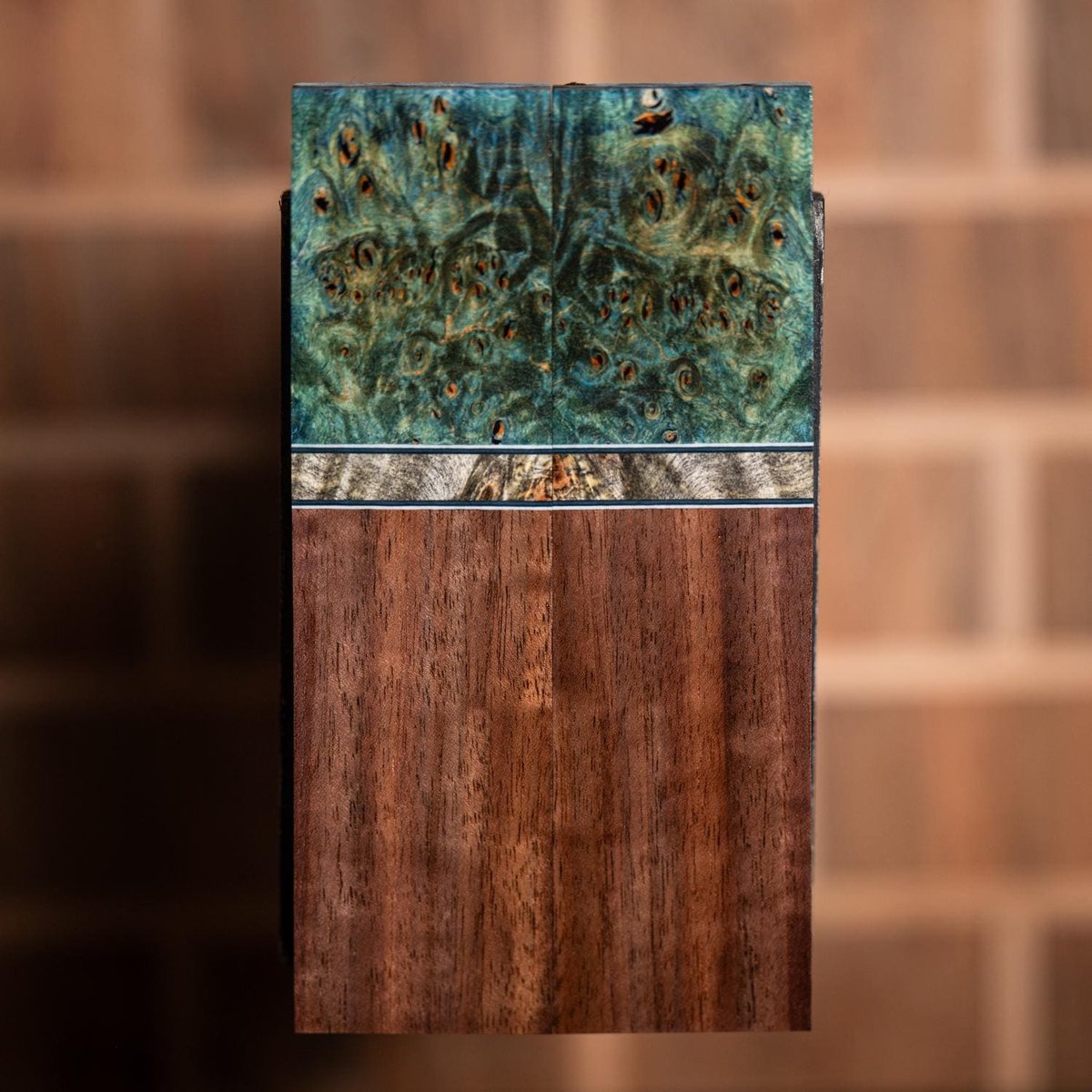 Maple Burl, Buckeye Burl, and Walnut Combination Knife Scales - s-331