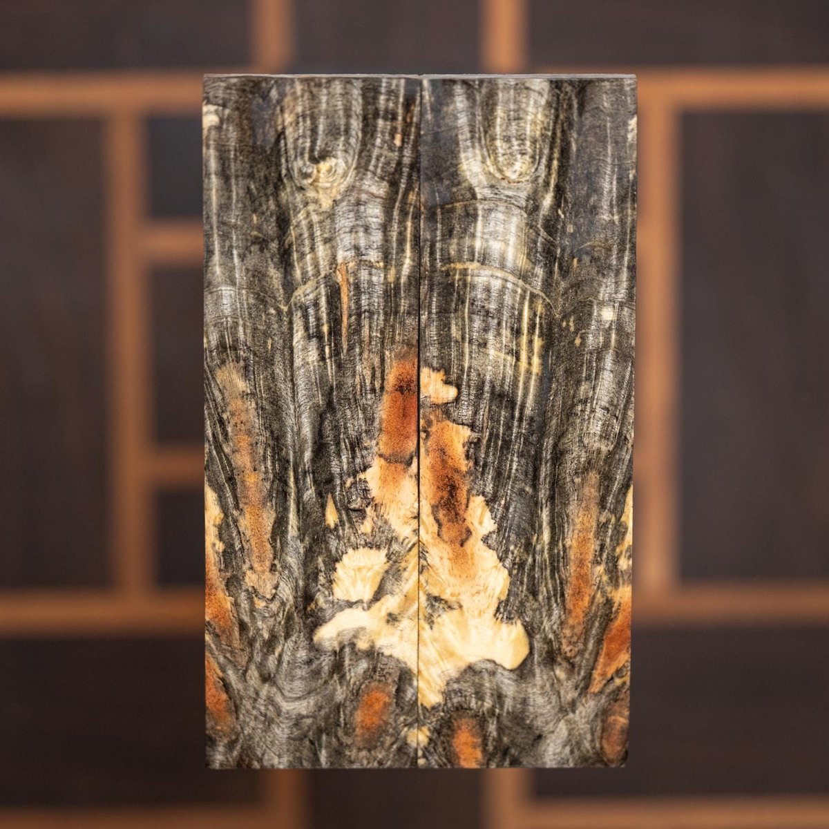 Buckeye Burl - Book Matched - Knife Scales - Stabilized - Flattened - burl-61