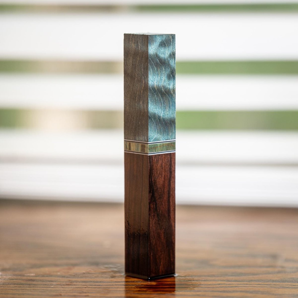 Fiddleback Maple, Curly Maple, and Bolivian Rosewood Pen Turning Blank - pen-44