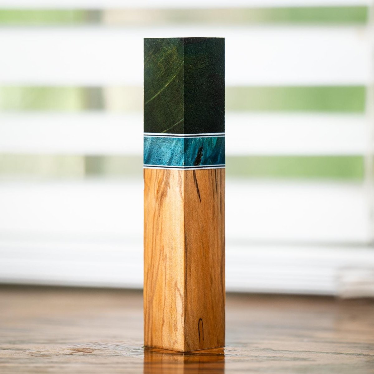 Cheese Burl, Maple Burl, and Spalted Birch Pen Blank - Stabilized - pen-46