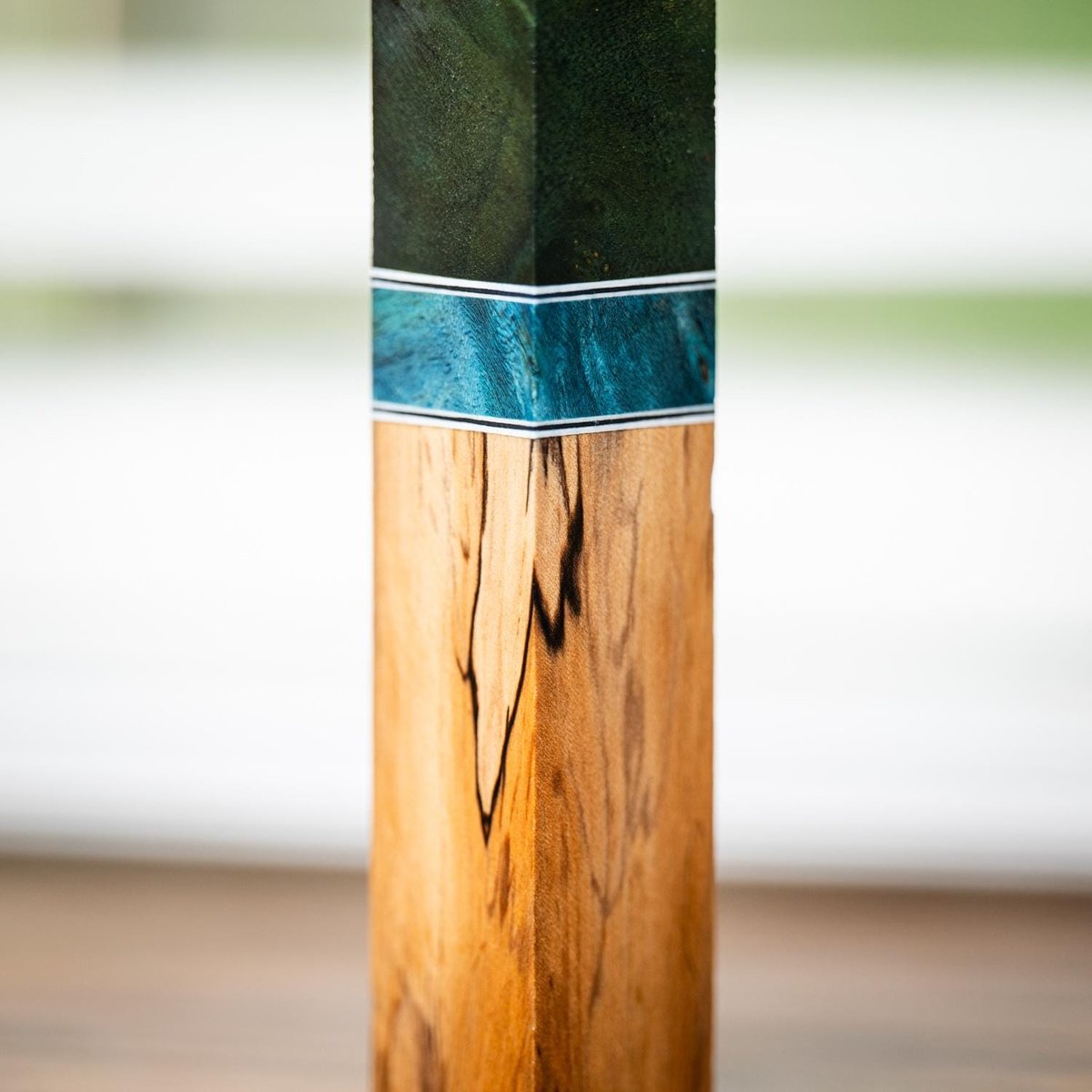 Cheese Burl, Maple Burl, and Spalted Birch Pen Blank - Stabilized - pen-46