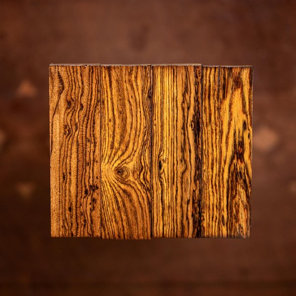 TWO SETS of Bocote Knife Scales - Exotic - Stabilized and Flattened - ex-40