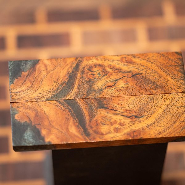 Mimba Burl Knife Scales - Book Matched - Stabilized - Exotic - burl-41