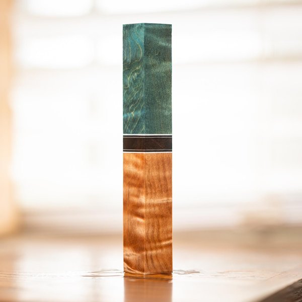 Segmented Pen Blank - Combination Pen Turning Blank - Stabilized - pen-23