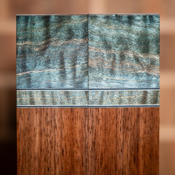 Curly Maple and Walnut Combination Knife Scales - s-324