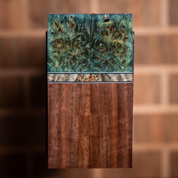 Maple Burl, Buckeye Burl, and Walnut Combination Knife Scales - s-331